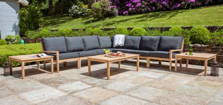 Угловой модуль из дерева непромокаемый Alexander Rose TEA- ROBLE TIVOLI LOUNGE CORNER MODULE (W/OLEFIN CUSHION) 