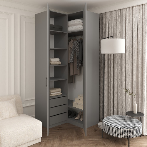 Шкаф угловой 240х100х100 см KOD- ШК-У-2