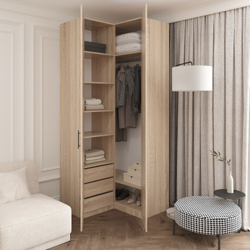 Шкаф угловой 240х100х100 см KOD- ШК-У-2