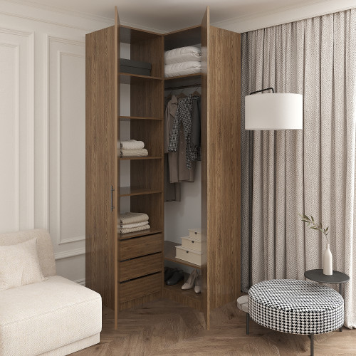 Шкаф угловой 240х100х100 см KOD- ШК-У-2