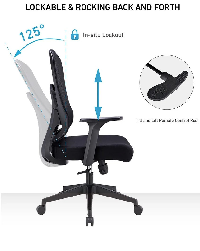 Крісло для оператора LUX- GO-SIT 645-1B BLACK ергономічне