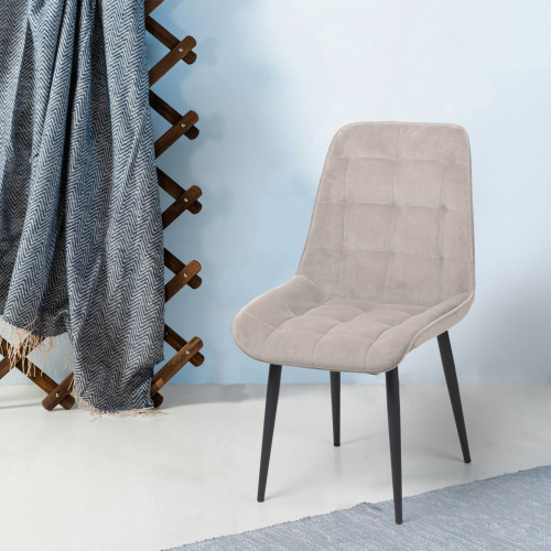 Стул Avn- MARS Light Grey Velvet светло- серый 